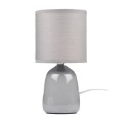 Светильник настольный JH2-02-gy E14 IP20 130х130х255мм керамика; ткань; PVC-пластик сер. JazzWay 5062320