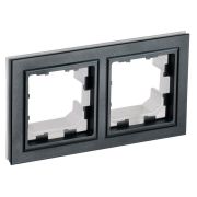Рамка 2-м IP44 BRITE РУ-2-БрЧ-44 черн. IEK BR-M22-44-K02