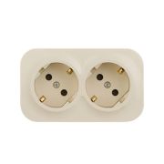 Розетка 2-м ОП Quteo 16А IP20 250В 2х2P+E с заземл. защ. шторки сл. кость IEK 782267